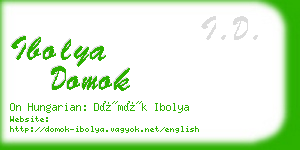 ibolya domok business card