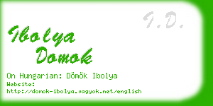 ibolya domok business card